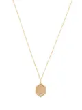 Lizzie Mandler Fine Jewelry 18kt yellow gold Hexagon charm diamond necklace