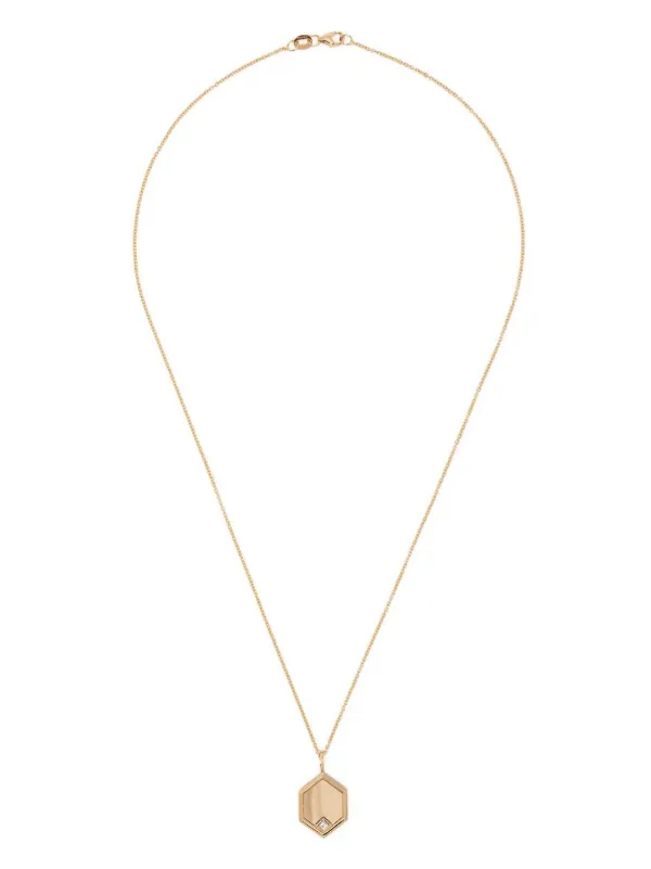 Lizzie Mandler Fine Jewelry Hexagon チャーム ダイヤモンド
