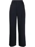 Low Classic pocket-point wide-leg trousers - Blue