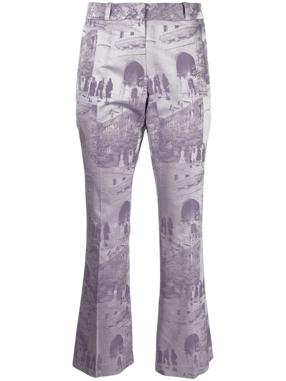 

Low Classic pantalones acampanados en jacquard - Morado