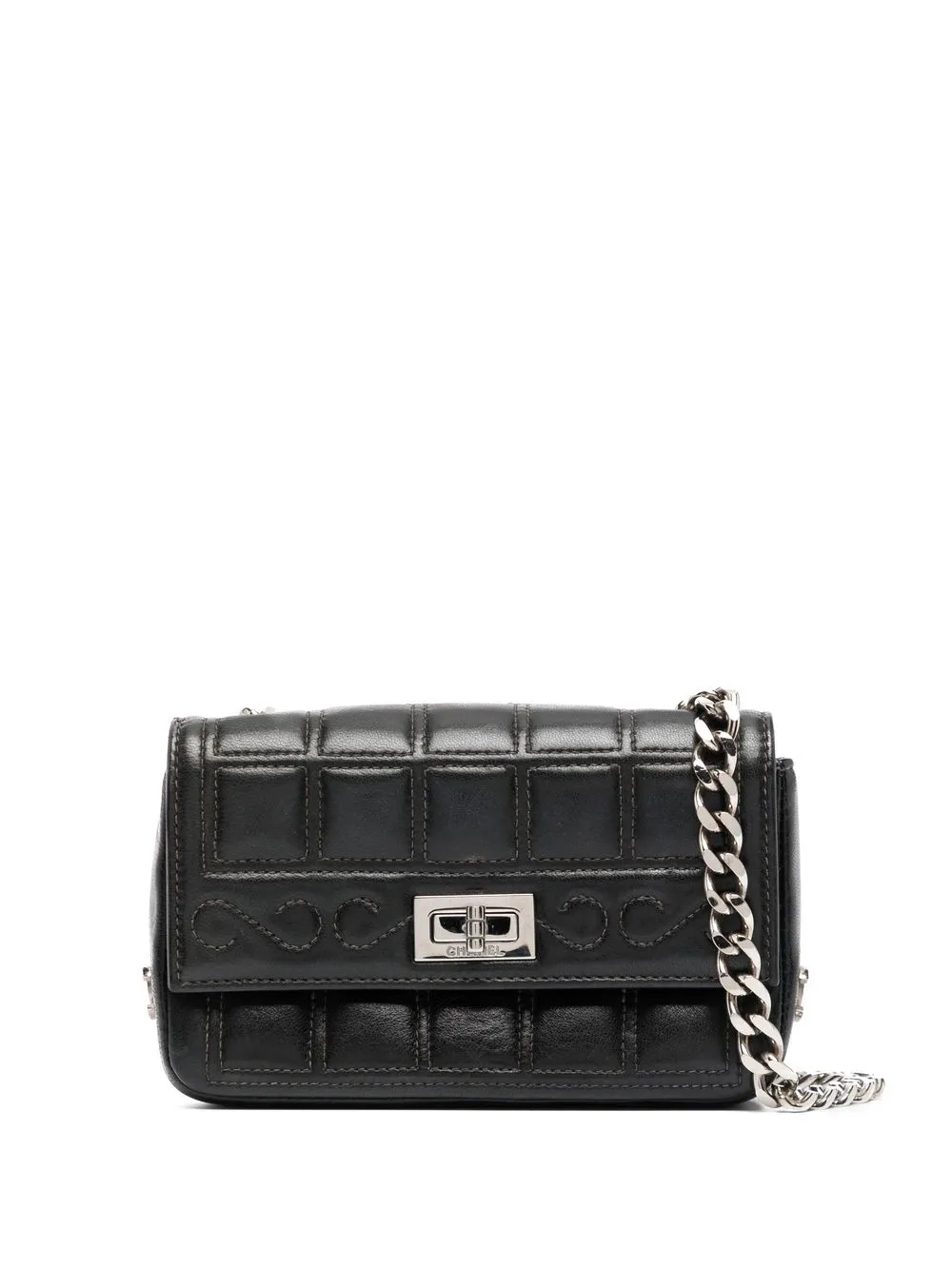 

CHANEL Pre-Owned bolsa crossbody bordada mini 2000 - Negro