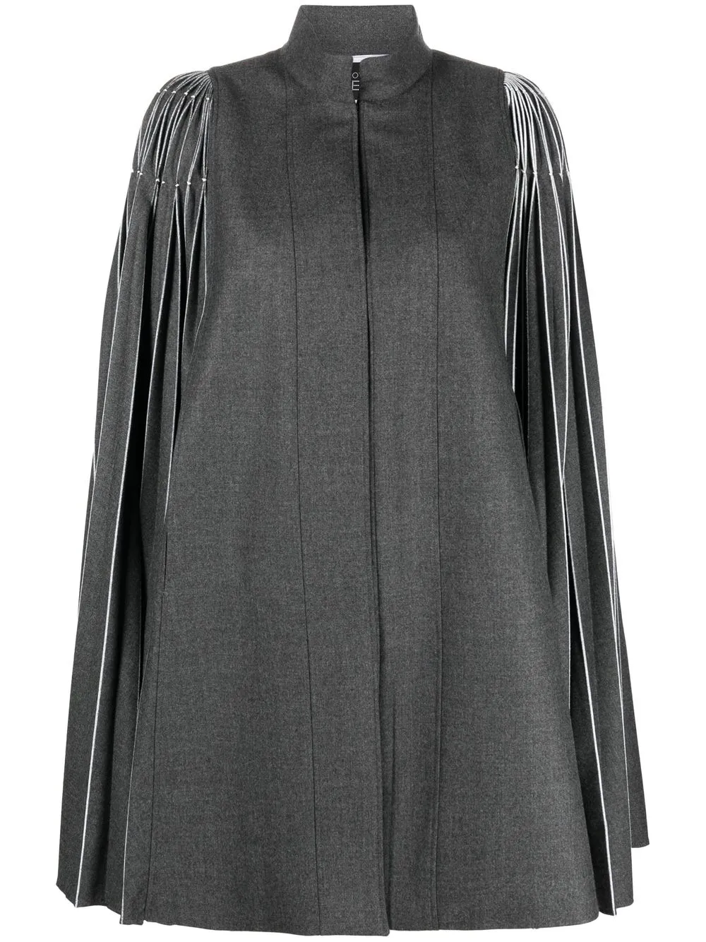 

Giovanni Bedin Origami-pleat cape coat - Grey