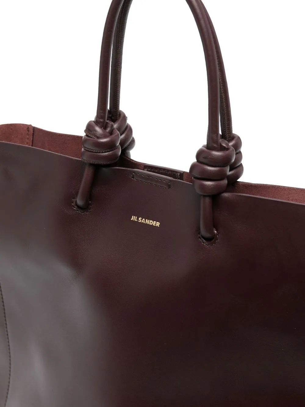 Shop Jil Sander Medium Giro Tote Bag In 褐色