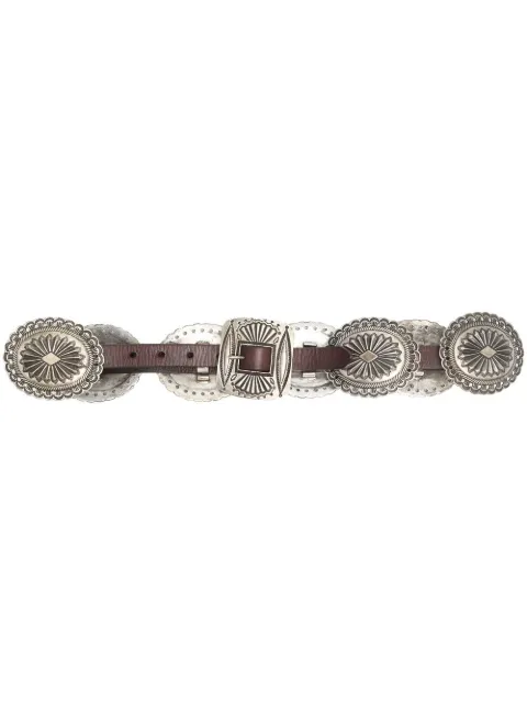 Polo Ralph Lauren Western-style engraved buckle belt