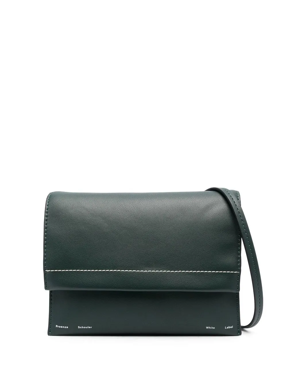 

Proenza Schouler logo-detail leather crossbody bag - Green