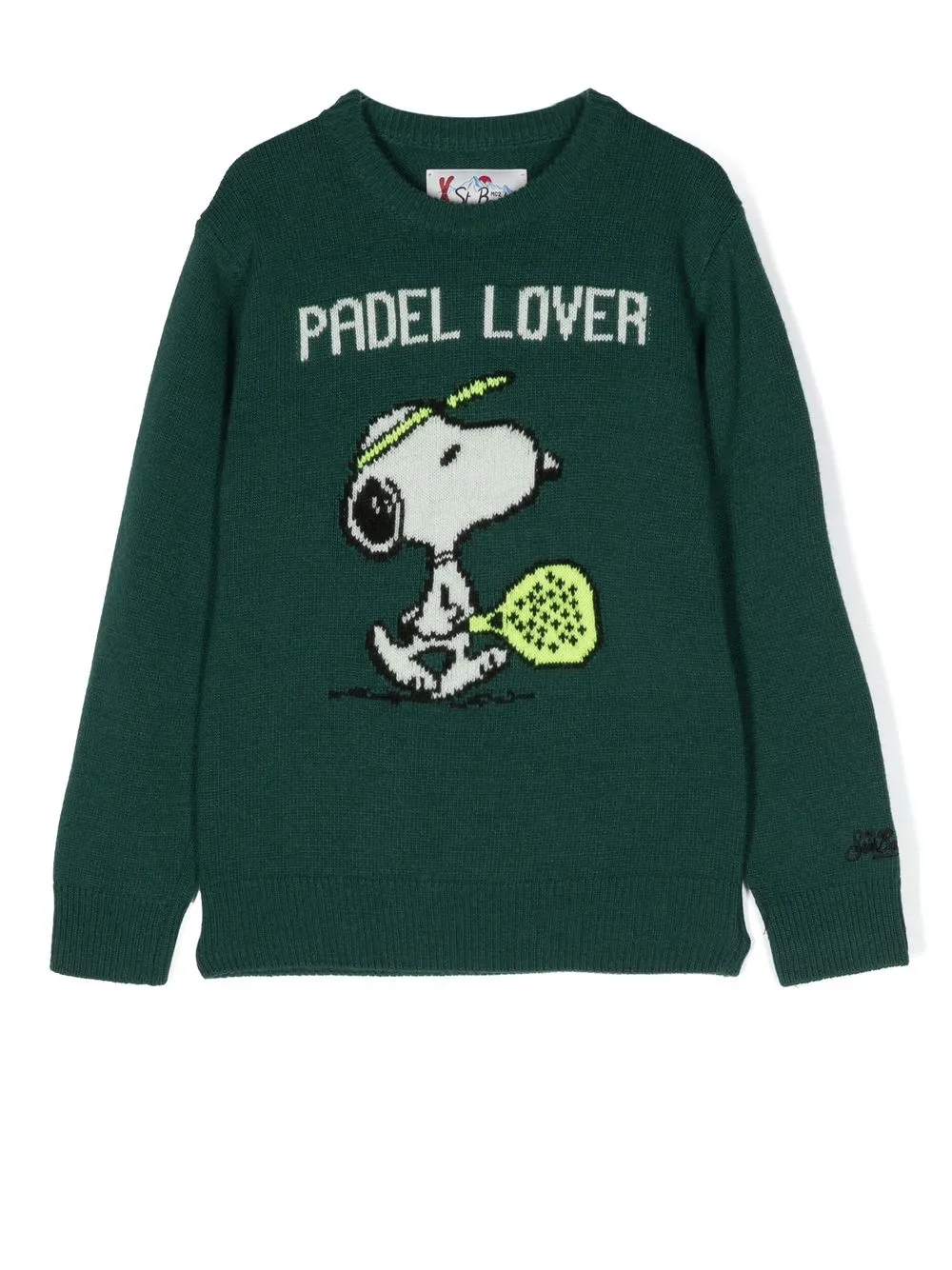 

MC2 Saint Barth Kids Padel Lover intarsia sweater - Green