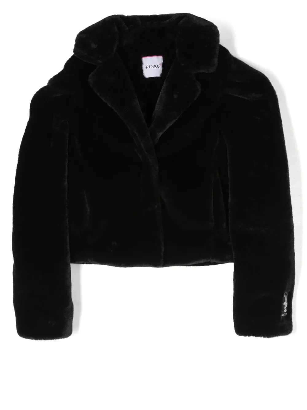 

Pinko Kids faux-fur cropped jacket - 110 nero