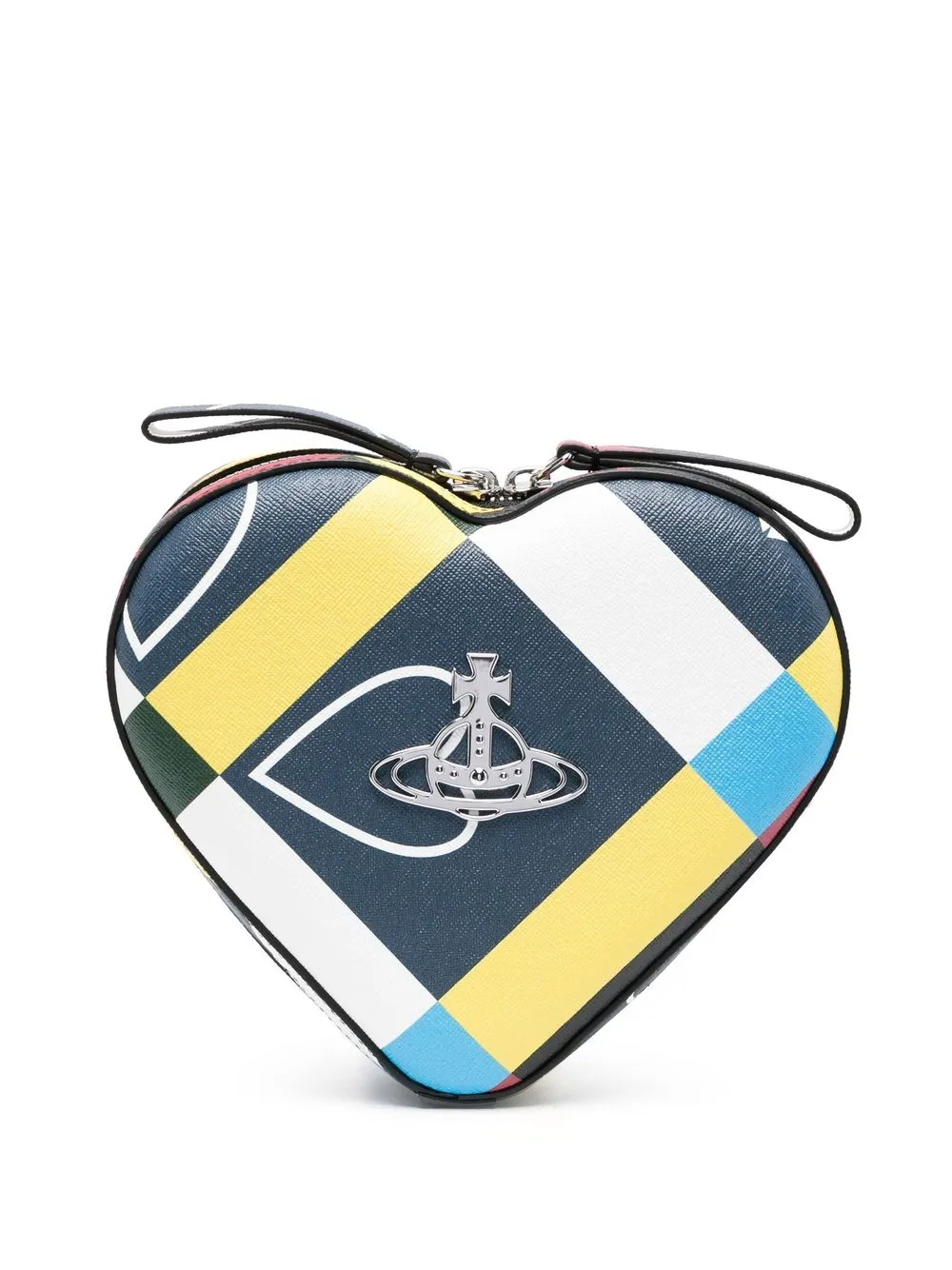 

Vivienne Westwood Orb-heart check backpack - Blue