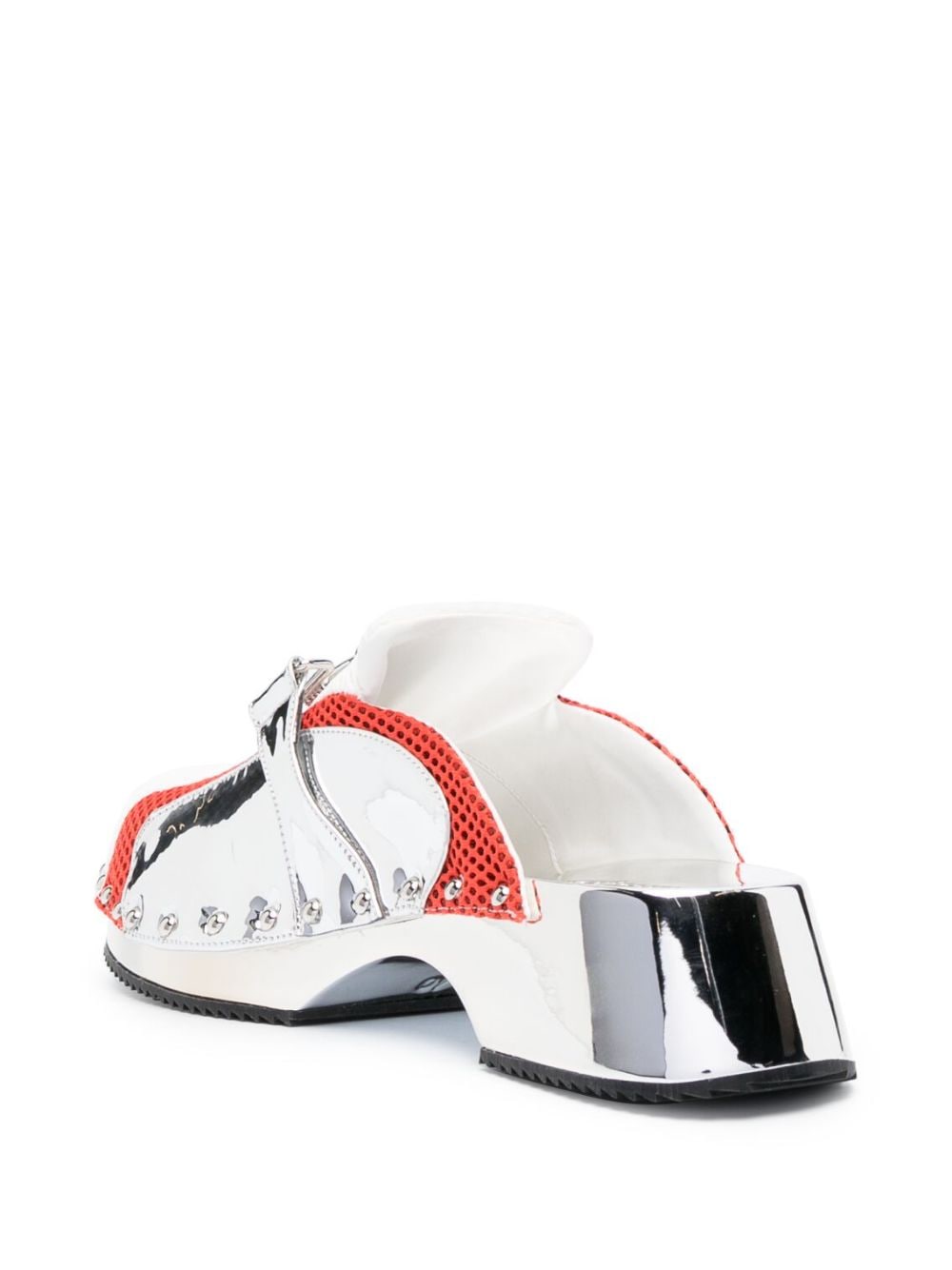 Ancuta Sarca White Beetle Logo-patch Trainer Clogs In Silver | ModeSens