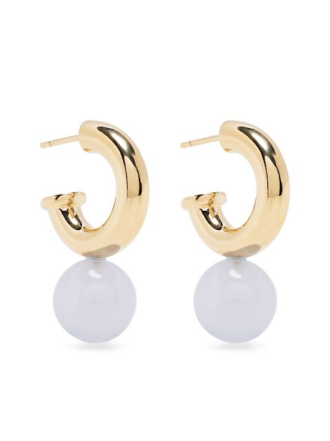 RAGBAG STUDIO Chalcedony huggy earrings 