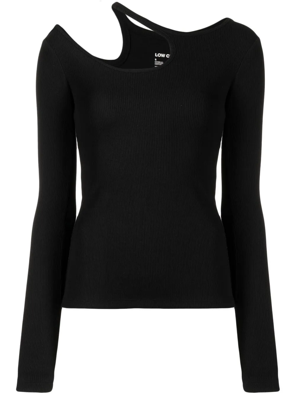 

Low Classic asymmetric cut-out top - Black