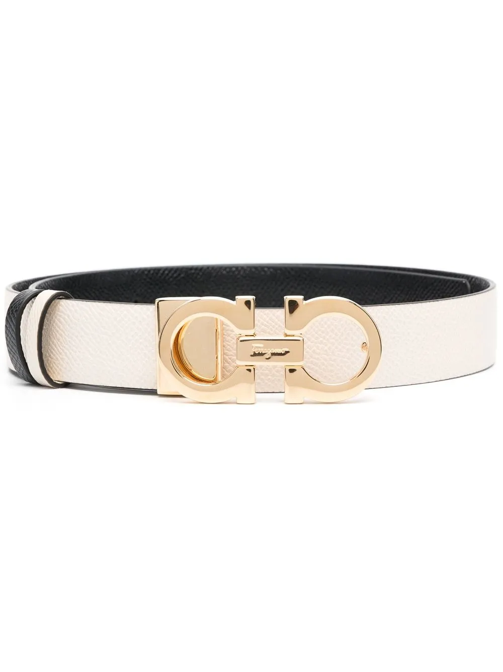 

Salvatore Ferragamo logo-buckle reversible leather belt - Neutrals