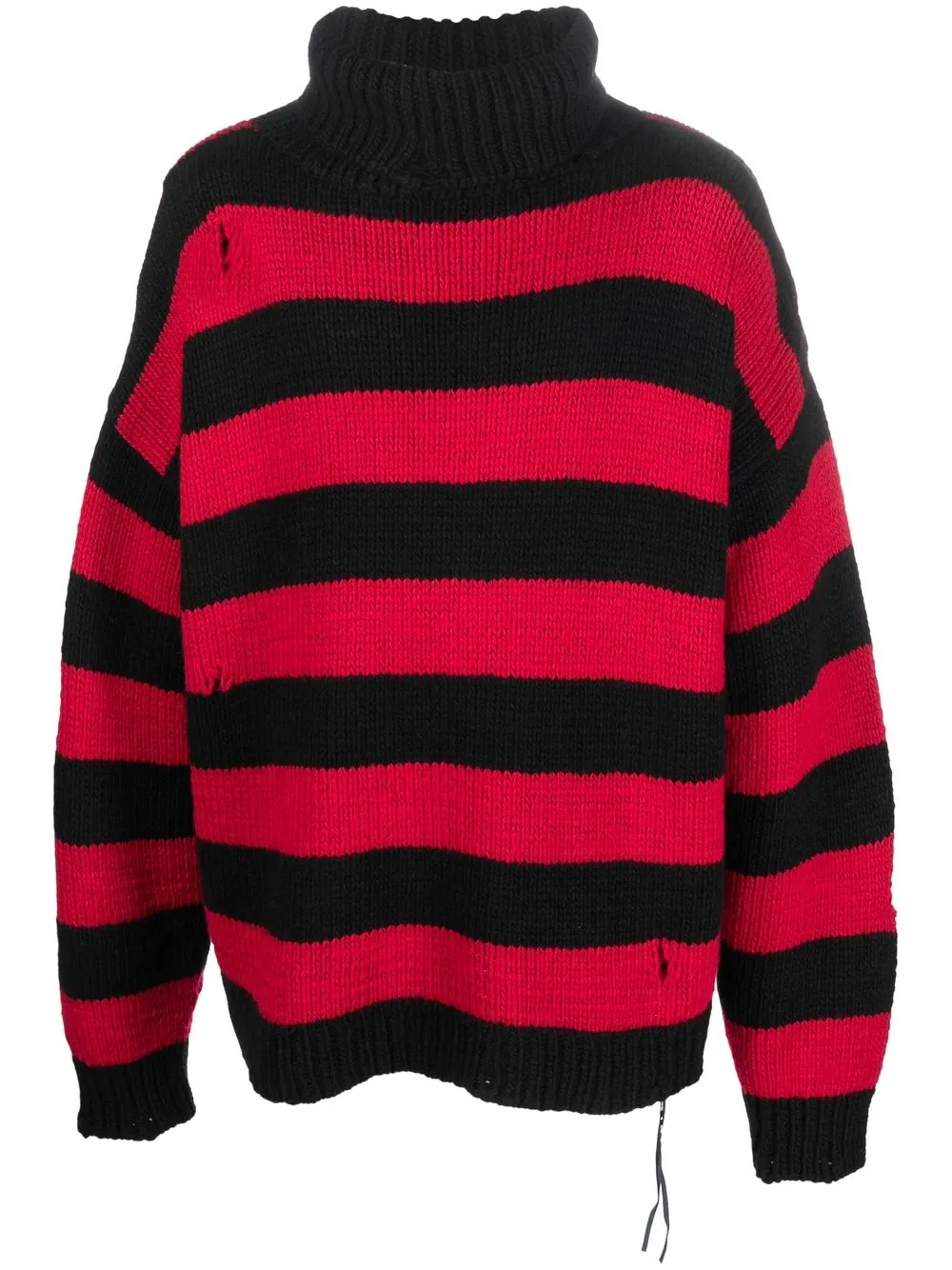 

Mastermind World stripe-print cashmere jumper - Black