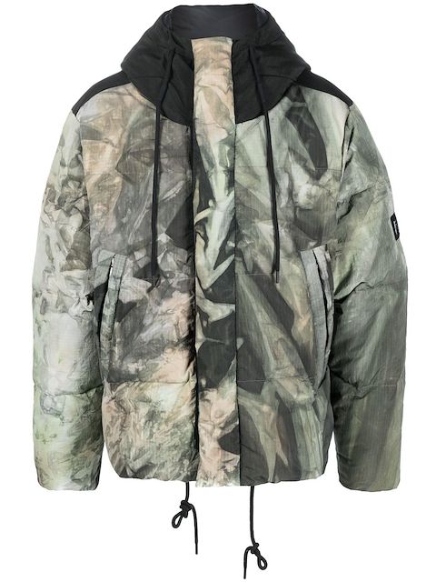 Holden faded camouflage-print padded jacket