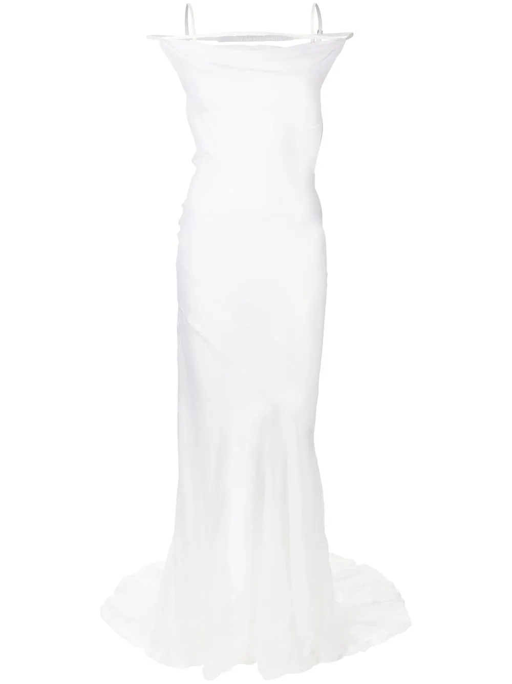 

Jacquemus semi-sheer strappy maxi dress - White