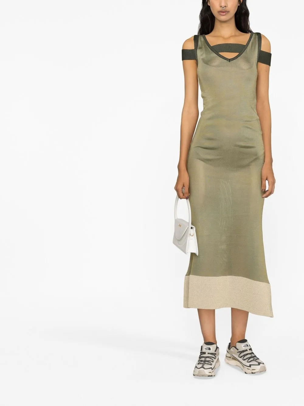  Jacquemus V-neck Midi Dress - Green 