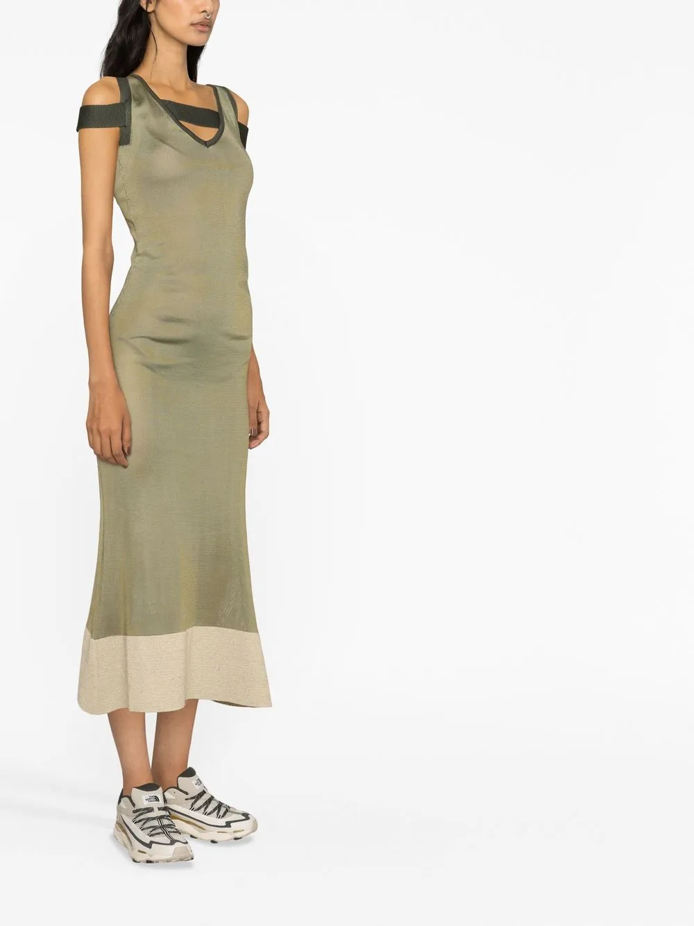  Jacquemus V-neck Midi Dress - Green 