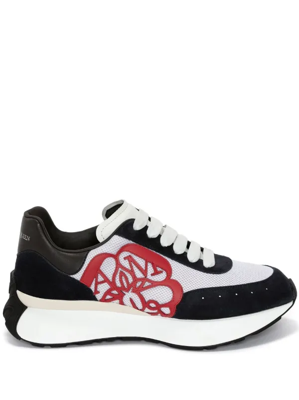 Alexander McQueen Oversized Logo-patch Sneakers in White for Men