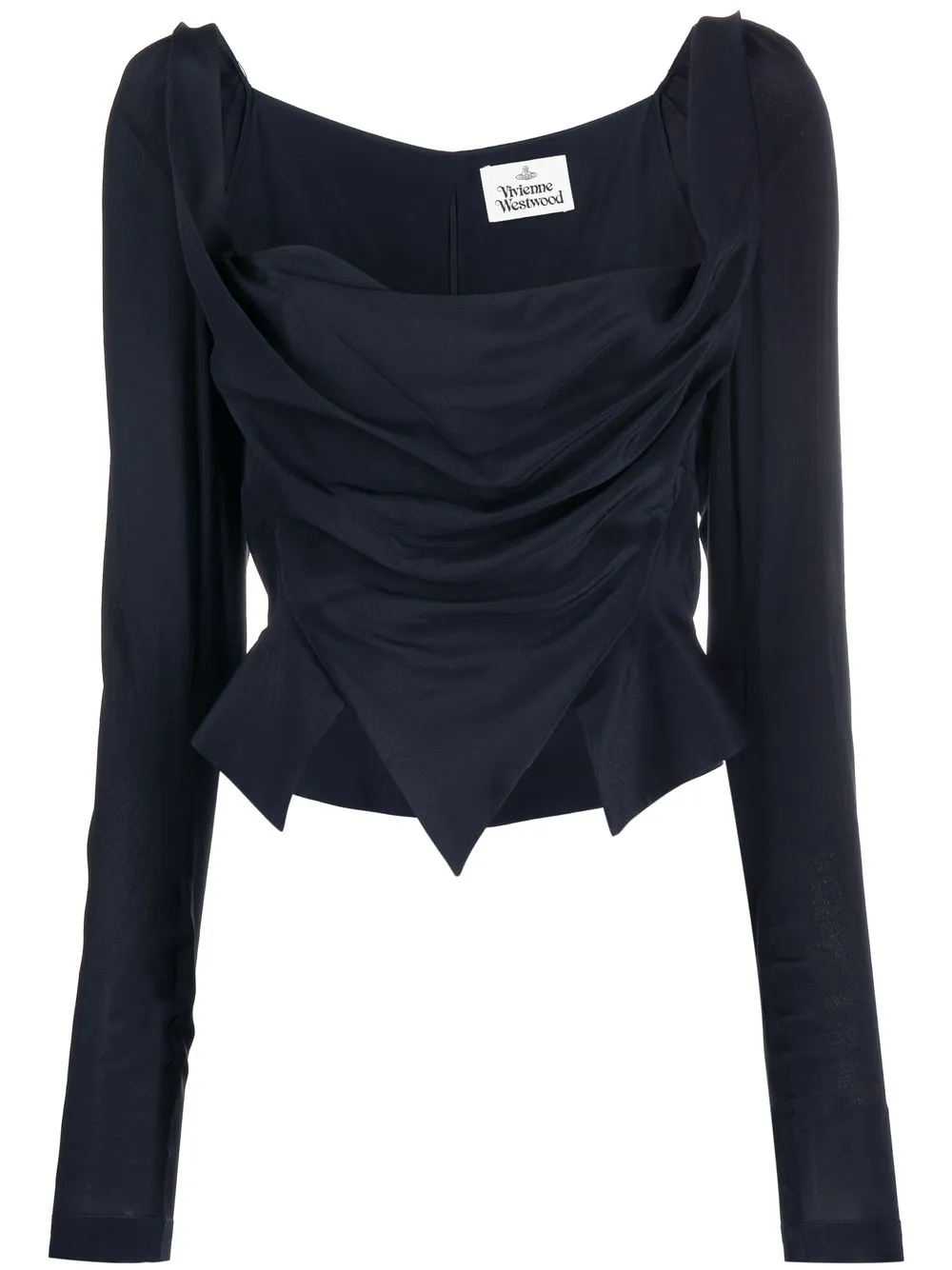 

Vivienne Westwood Sunday ruched silk blouse - Blue