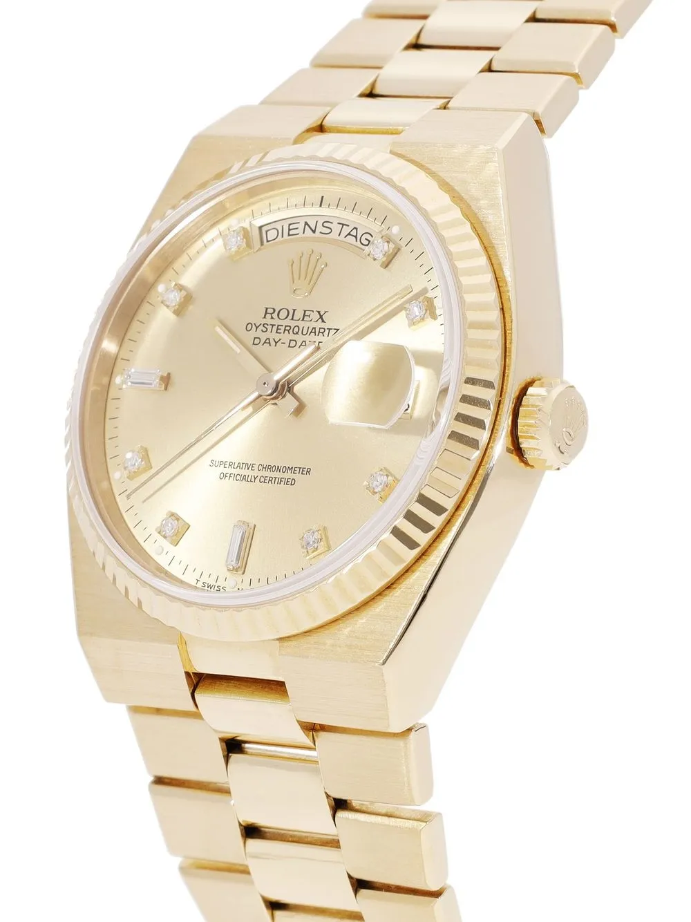 Pre-owned Rolex 1987 Day-date Oysterquartz 36mm In Gold