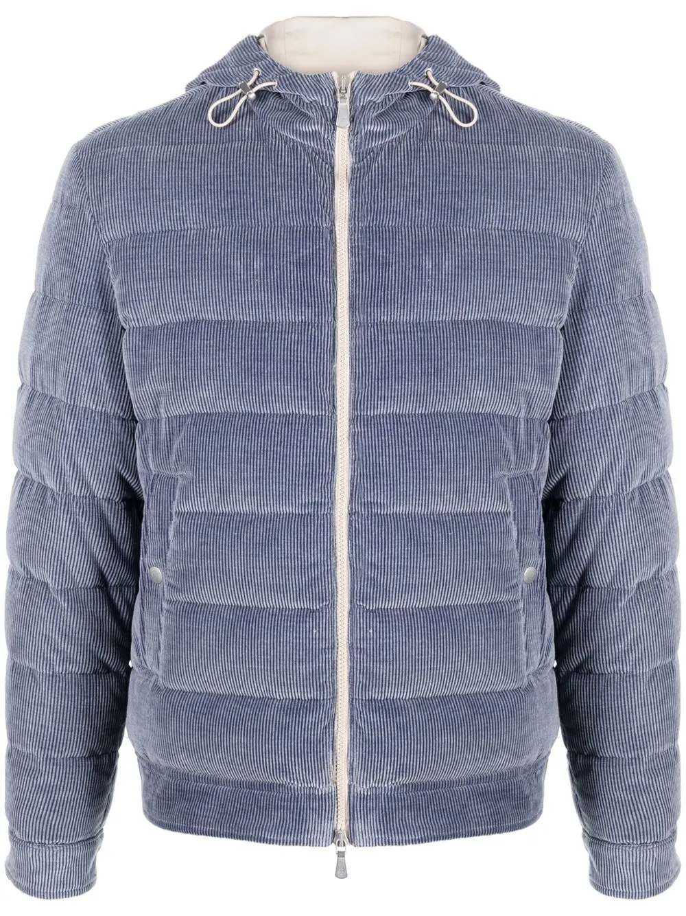 

Eleventy quilted hooded jacket - Blue