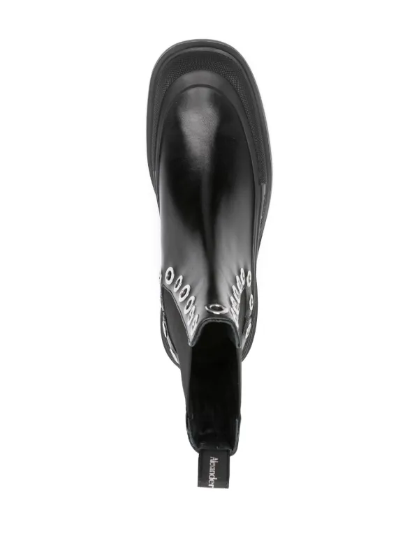 Alexander McQueen eyelet-detail Chelsea Boots | Black | FARFETCH