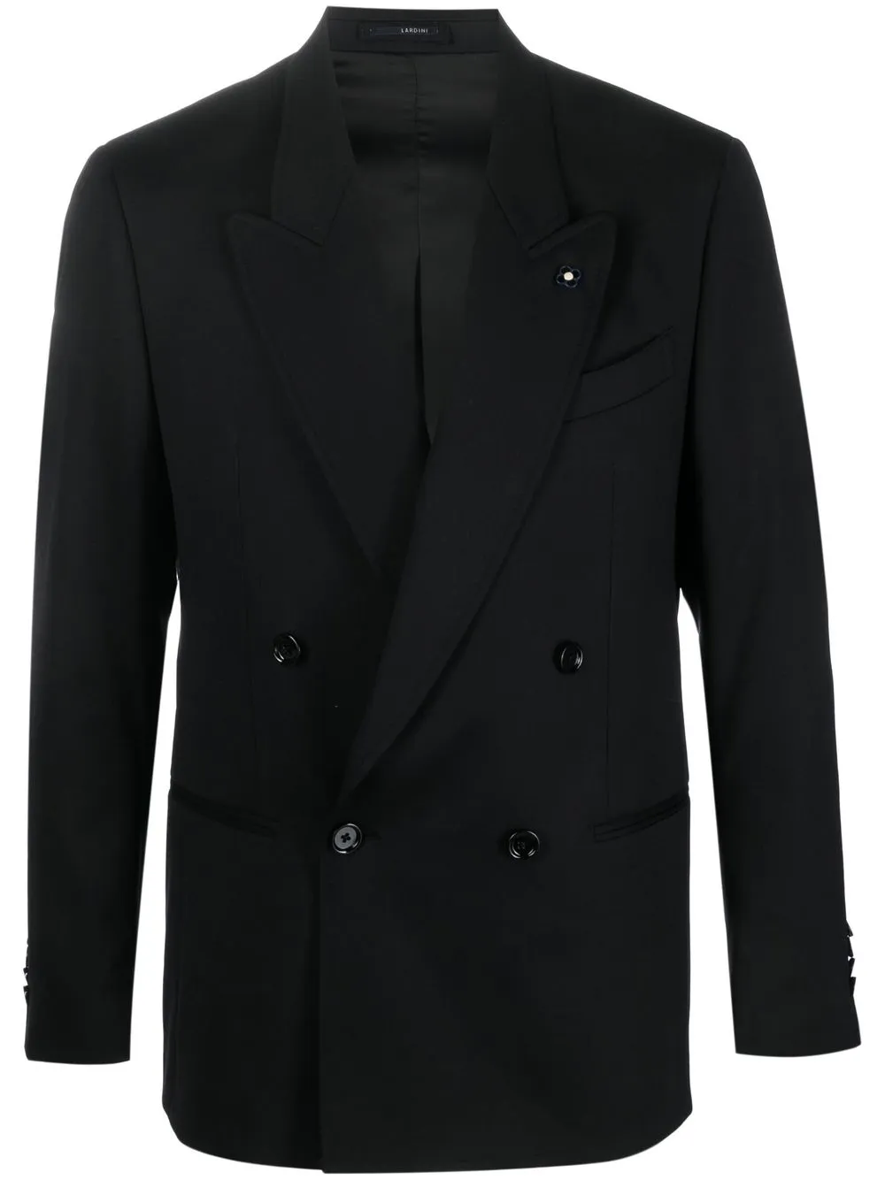 

Lardini double-breasted wool blazer - Black