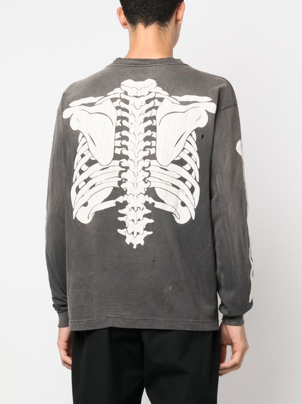 SAINT MXXXXXX skeleton-print long-sleeve Sweatshirt - Farfetch