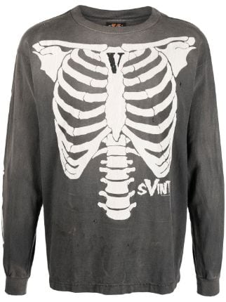 SAINT MXXXXXX skeleton-print long-sleeve Sweatshirt - Farfetch