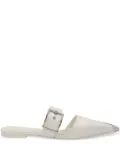 Alexander McQueen buckled leather mules - White
