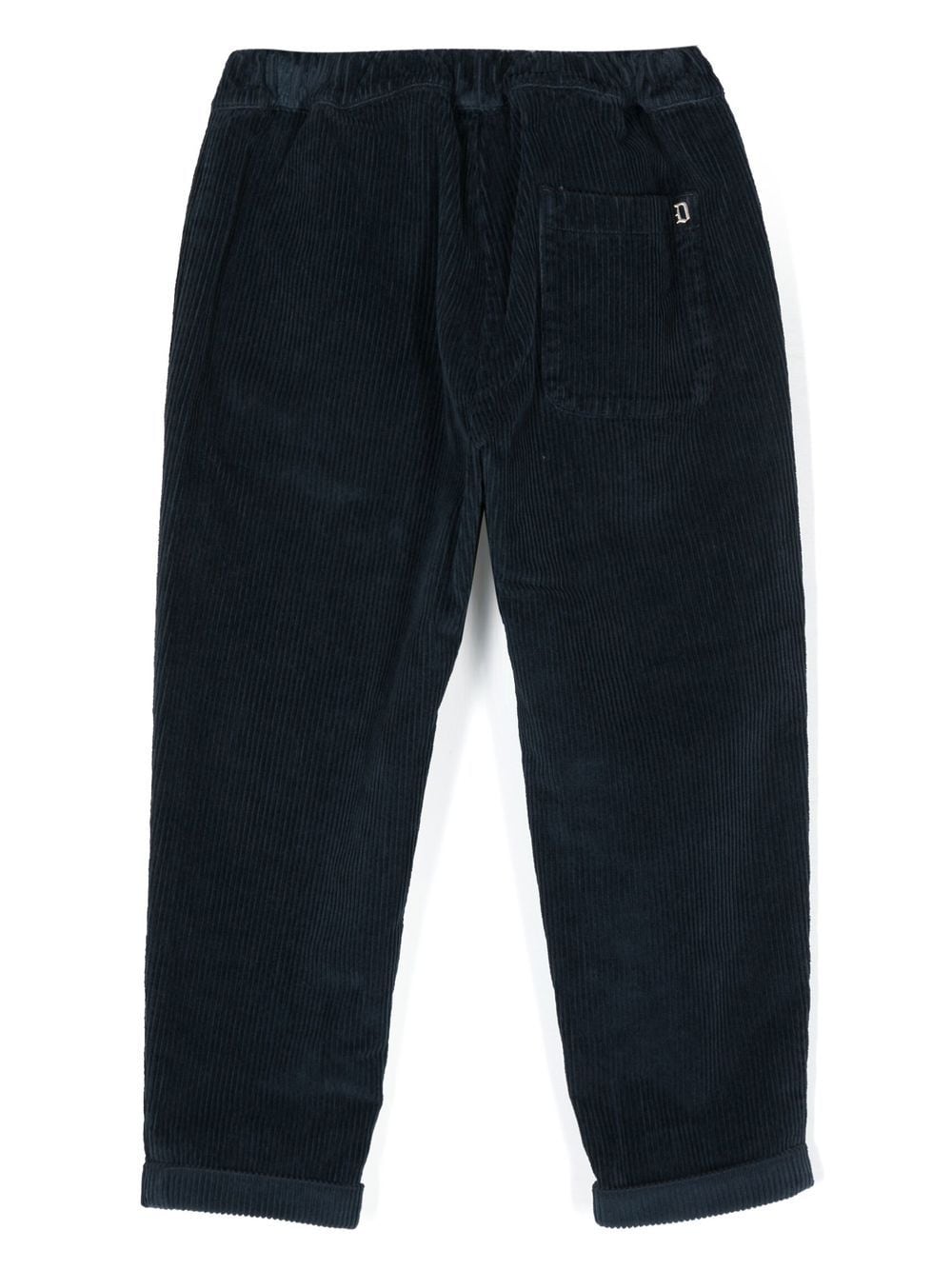 Shop Dondup Tapered Corduroy Trousers In Blue