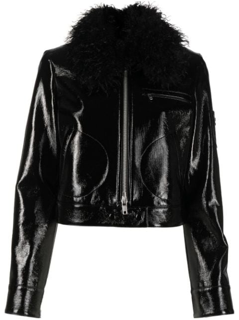 Courrèges faux-leather zip-up jacket 