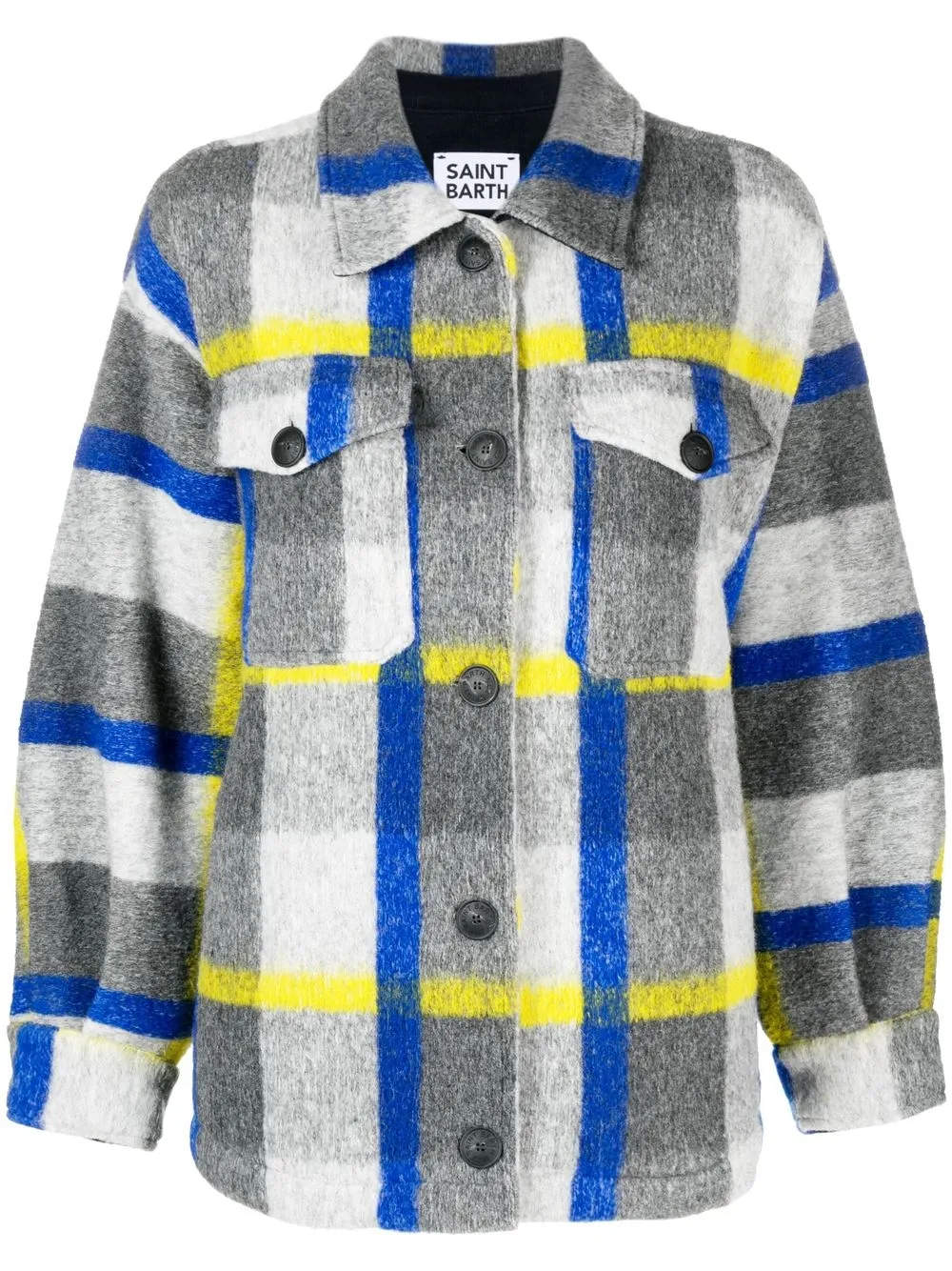 

MC2 Saint Barth plaid-check print shirt jacket - Grey