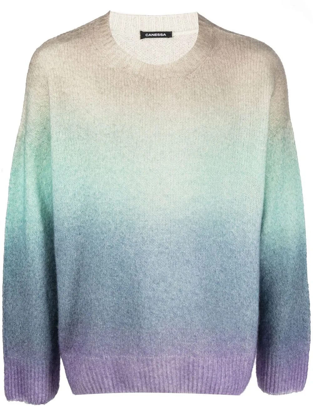 

Canessa gradient-effect cashmere-silk jumper - Blue