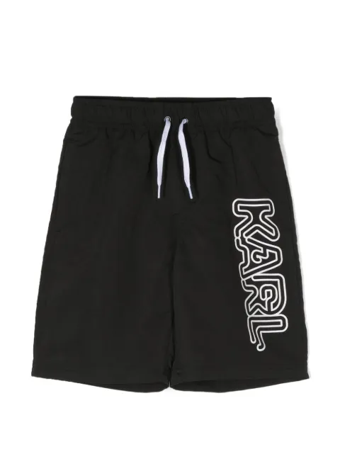 Karl Lagerfeld Kids logo-print swim shorts