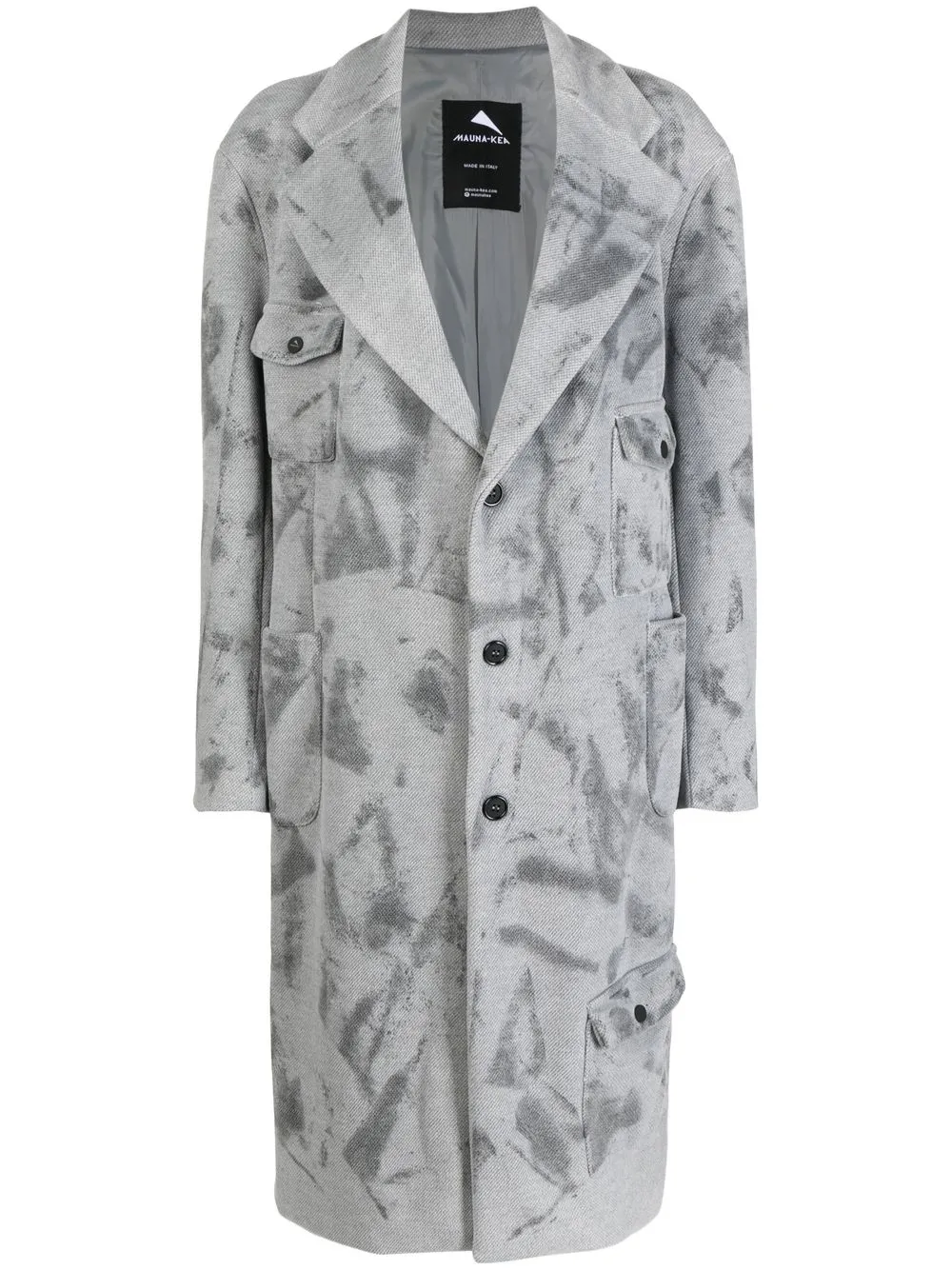 

Mauna Kea hand-brushed single-breasted coat - Grey