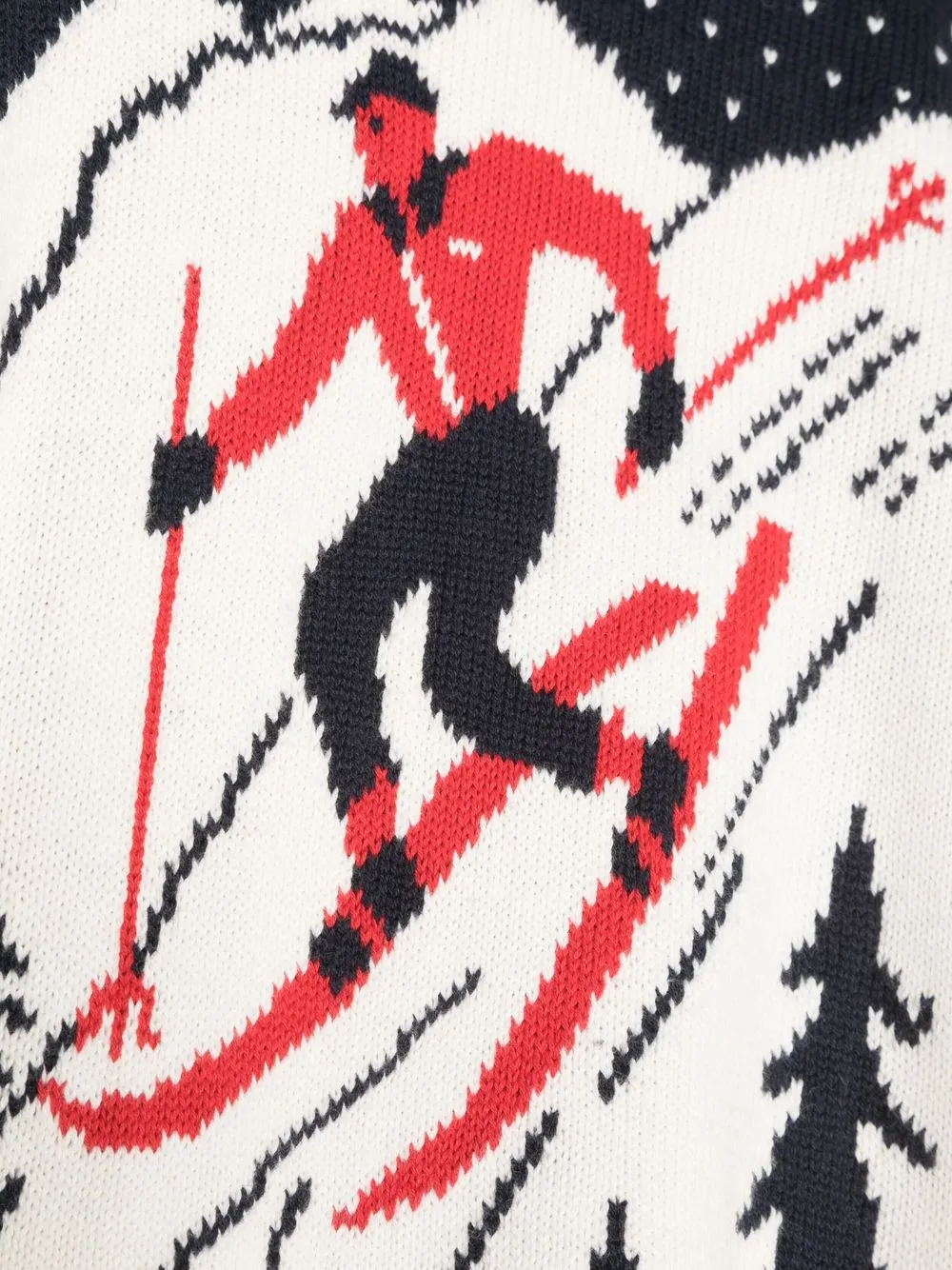  Polo Ralph Lauren Kids Intarsien Pullover Mit Ski Motiv   Blau 