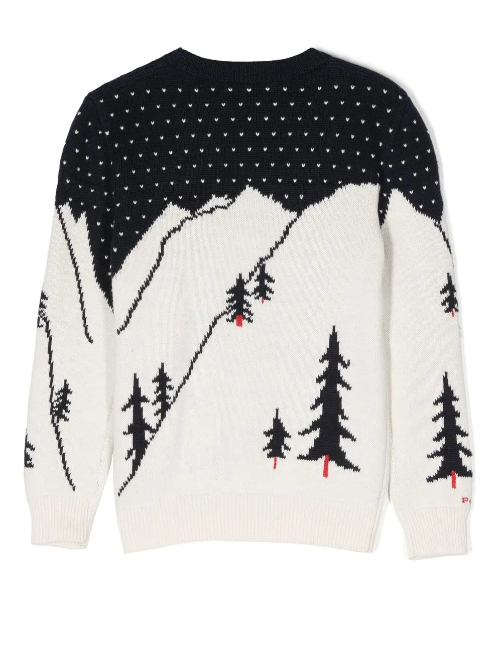  Polo Ralph Lauren Kids Intarsien Pullover Mit Ski Motiv   Blau 