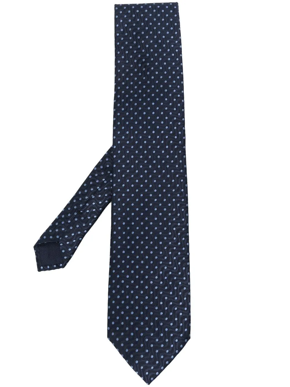 

TOM FORD wave spot jacquard silk tie - Blue