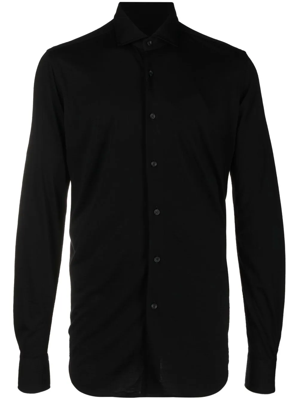 

Dell'oglio long-sleeve virgin-wool shirt - Black