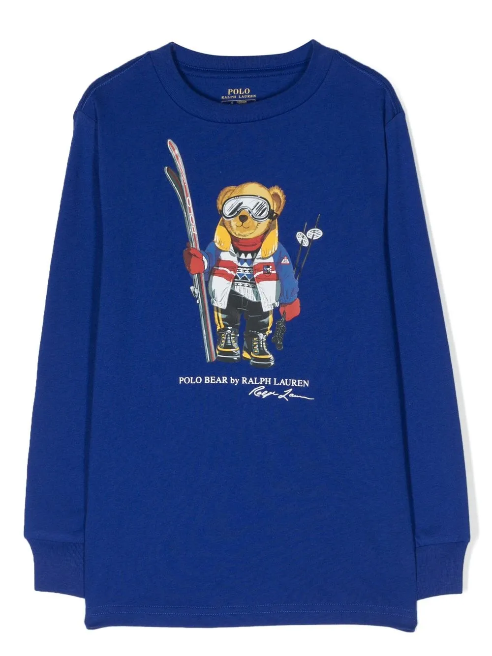 

Ralph Lauren Kids Polo Bear-print cotton T-shirt - Blue
