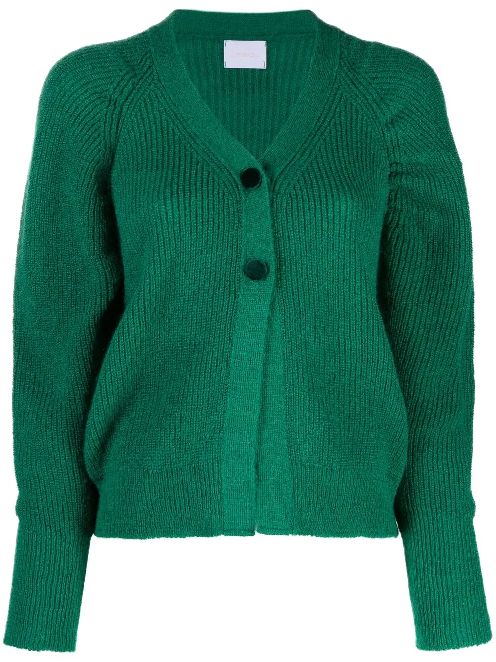 

Merci rib-knit raglan-sleeve cardigan - Green