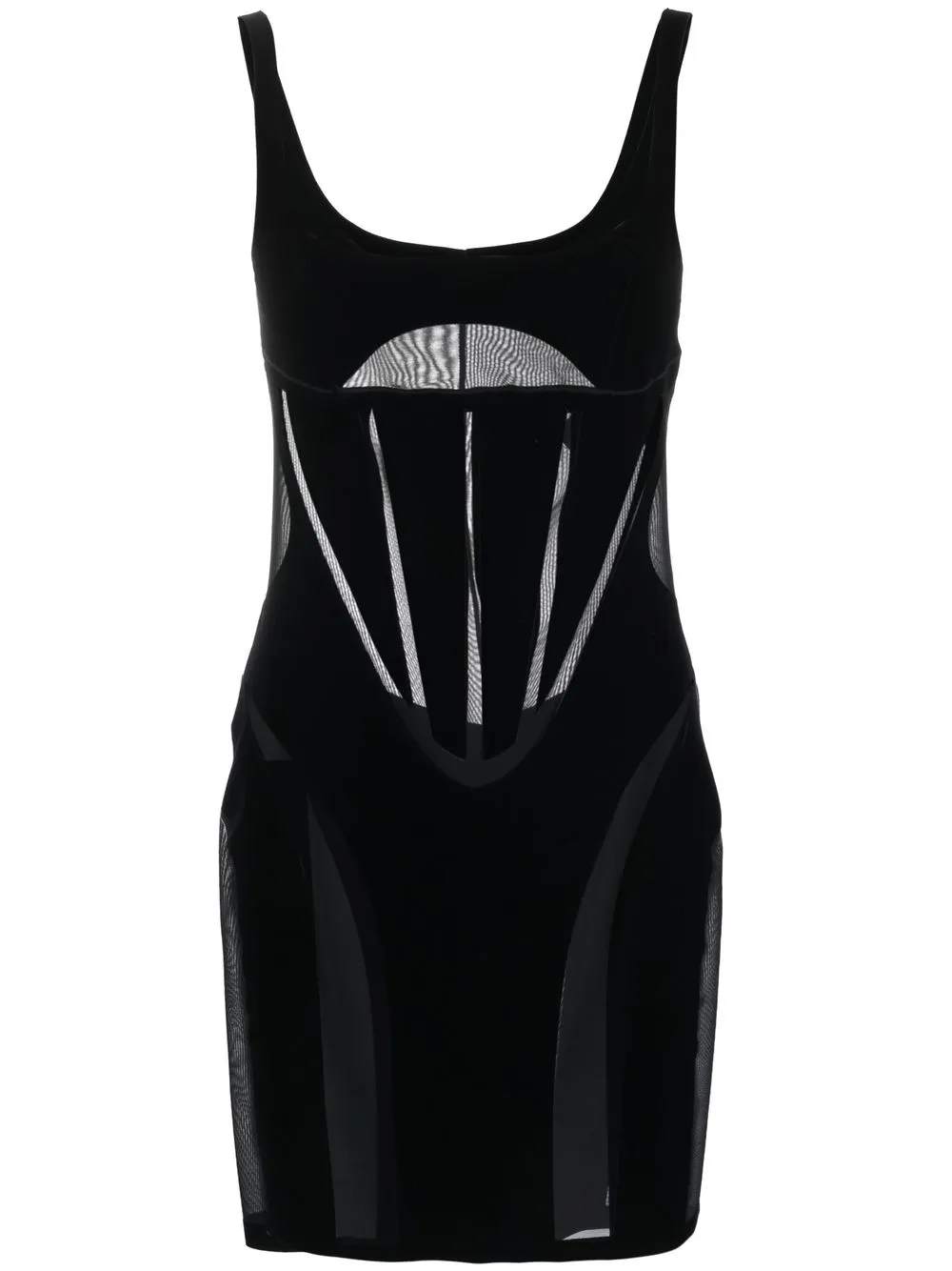 

Mugler vestido corto estilo corset - Negro