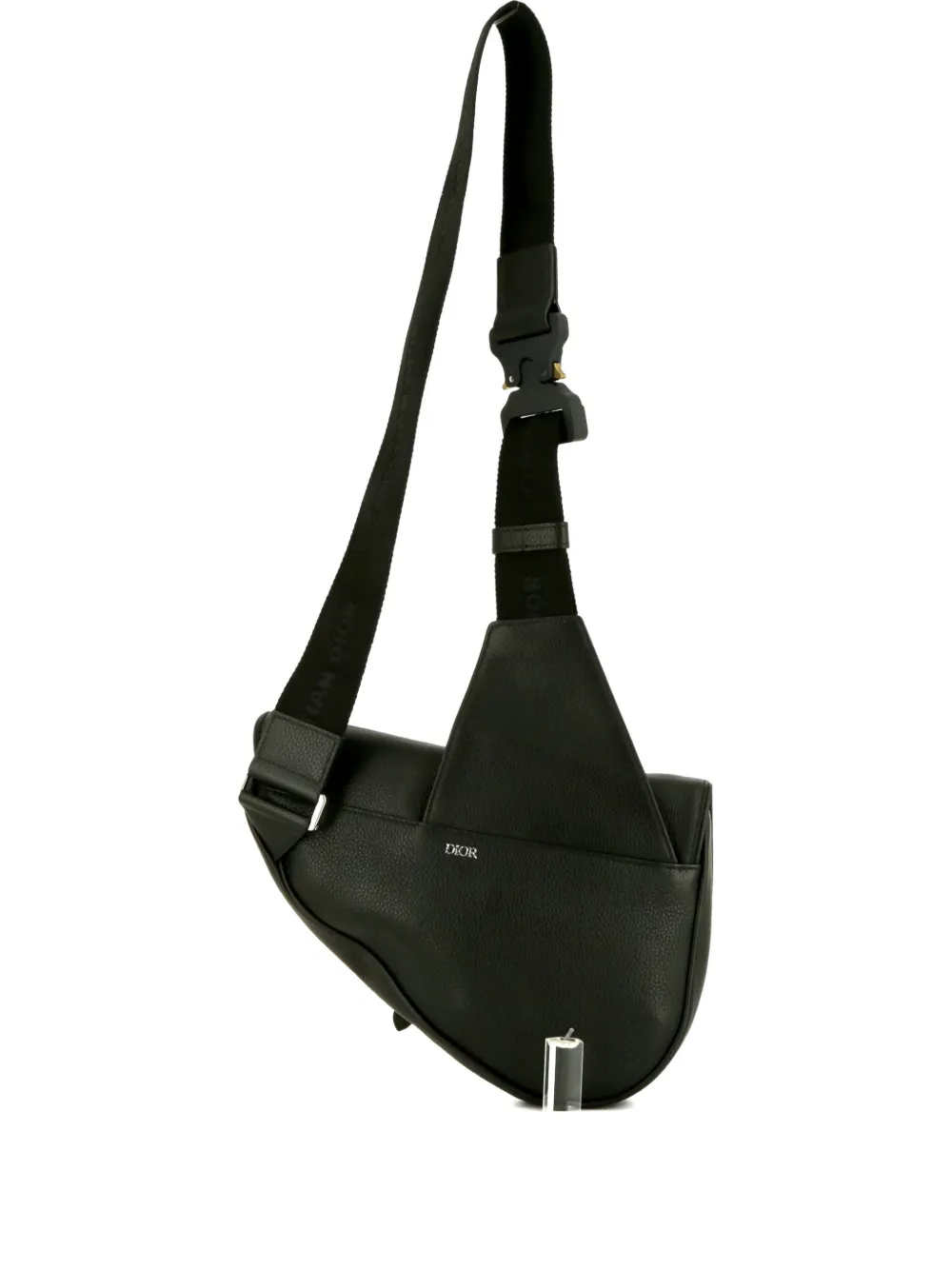 Christian Dior Pre-Owned 2020 Saddle black grained leather shoulder bag