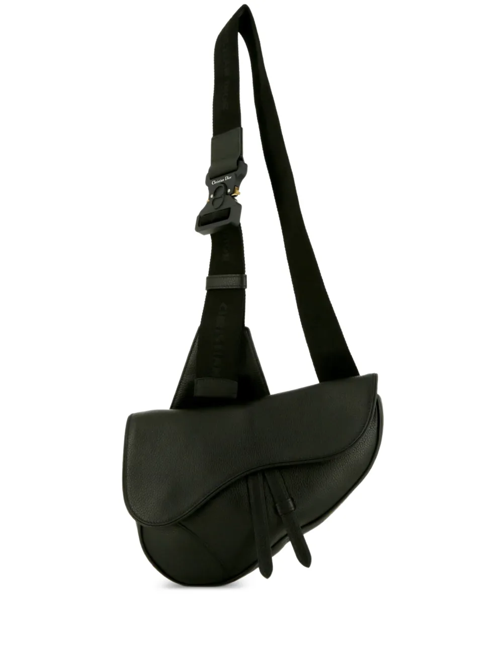 Christian Dior Pre-Owned 2020 Saddle black grained leather shoulder bag - Nero