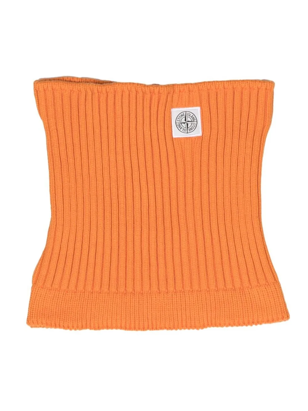 

Stone Island Junior ribbed knitted funnel neck scarf - Orange