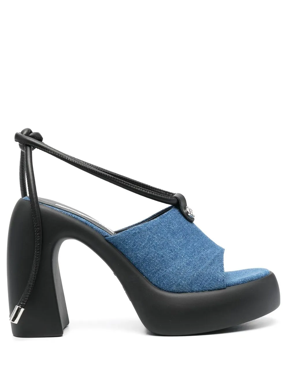 

Karl Lagerfeld sandalias estilo mules con tira de mezclilla y tacón de 130mm - Azul