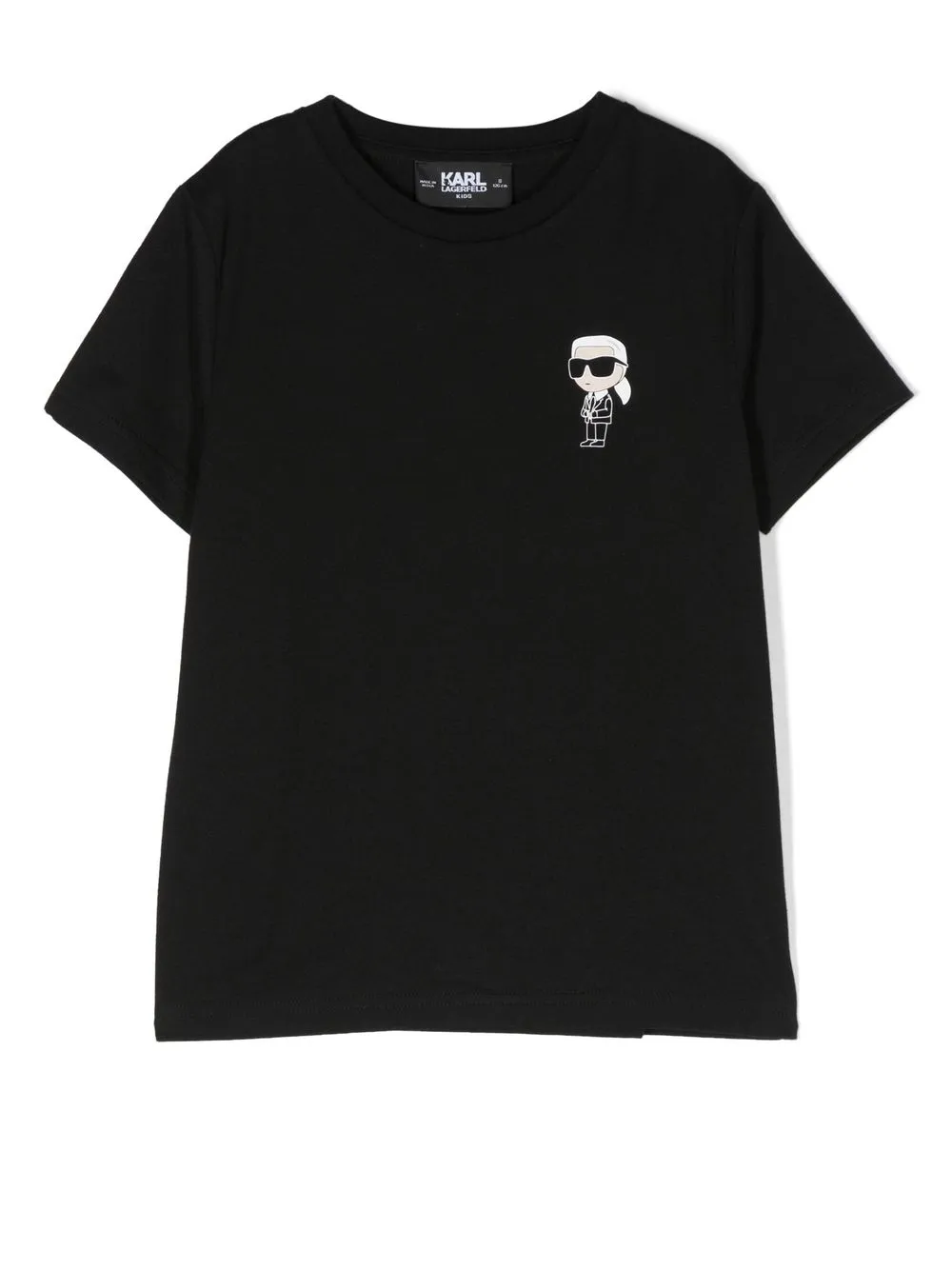 

Karl Lagerfeld Kids Ikonik print cotton T-shirt - Black
