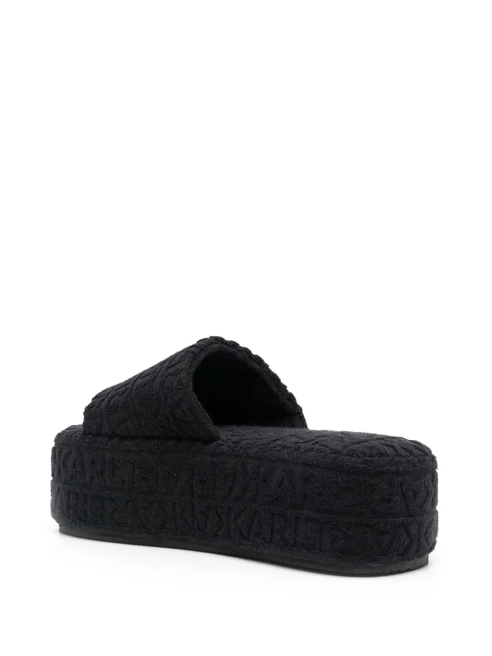 Karl Lagerfeld Veranda Frottee-pantoletten In Black