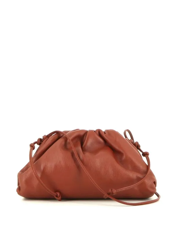 Bottega Veneta Pre-Owned Mini Leather Ruched Pouch - Farfetch